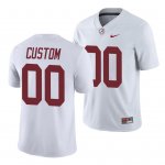 Men's Alabama Crimson Tide #00 Custom White Game NCAA College Football Jersey 2403UUTQ5